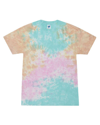 Pretreated Colortone 1000 Unisex Multi-Color Tie-Dyed T-Shirt - Snow Cone