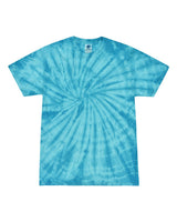 Pretreated Colortone 1000 Unisex Multi-Color Tie-Dyed T-Shirt - Spider Turquoise