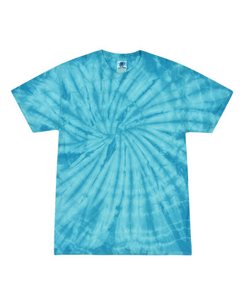Pretreated Colortone 1000 Unisex Multi-Color Tie-Dyed T-Shirt - Spider Turquoise