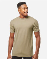 Pretreated Tultex 290 Unisex Heavyweight Jersey T-Shirt - Sand - On Model