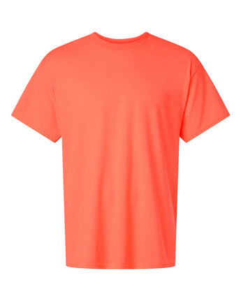Pretreated Gildan 5000 Heavy Cotton T-Shirt - Heather Neon Coral
