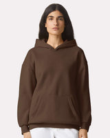 Pretreated American Apparel RF498 Unisex ReFlex Fleece Hoodie Sweatshirt - Brown - Model