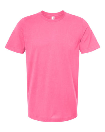 Pretreated Tultex 602 Combed Cotton T-Shirt - Charity Pink