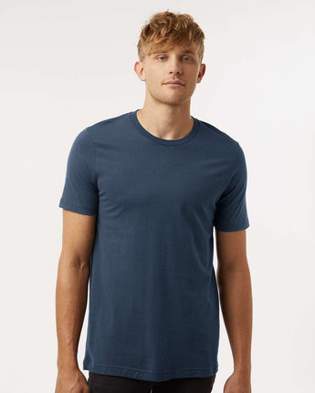Pretreated Tultex 602 Combed Cotton T-Shirt - Navy Blue