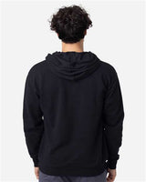Pretreated econscious EC5300 Unisex Reclaimist Fiber Hooded Sweatshirt - Black - On Model - Back