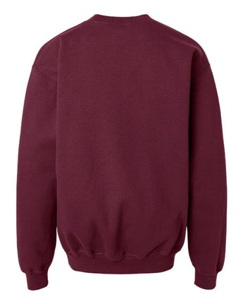 Pretreated Gildan SF000B Youth Softstyle Midweight Crewneck Sweatshirt - Maroon - Back