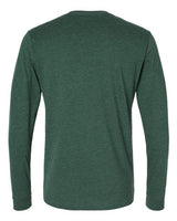 Pretreated Next Level 6411 Unisex Sueded Long Sleeve Tee - Heather Forest Green - Back