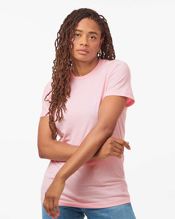 Pretreated Tultex 602 Combed Cotton T-Shirt - Light Pink