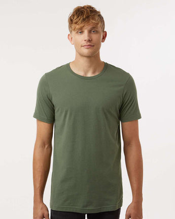 Pretreated Tultex 602 Combed Cotton T-Shirt - Military Green
