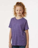 Pretreated Tultex 235 Youth Fine Jersey T-Shirt - Heather Purple