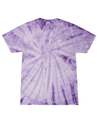 Pretreated Colortone 1000 Unisex Multi-Color Tie-Dyed T-Shirt - Spider Lavender