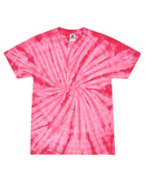 Pretreated Colortone 1000 Unisex Multi-Color Tie-Dyed T-Shirt - Spider Pink