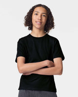 Pretreated American Apparel 2001Y Youth Fine Jersey Tee - Black