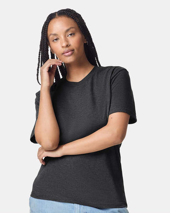 Pretreated American Apparel 2001CVC Unisex CVC Tee - Heather Black