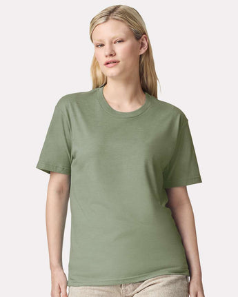 Pretreated American Apparel 2001CVC Unisex CVC Tee - Heather Sage