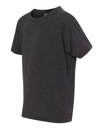 Pretreated Next Level 3312 Youth CVC Tee - Charcoal - Side
