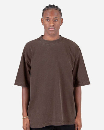 Pretreated Shaka Wear SHGDD Unisex Garment-Dyed Drop-Shoulder T-Shirt - Mocha