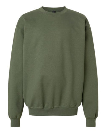 Pretreated Gildan SF000B Youth Softstyle Midweight Crewneck Sweatshirt - Military Green