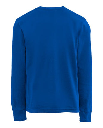 Pretreated Next Level 3311 Youth Cotton Long Sleeve Tee - Royal - Back