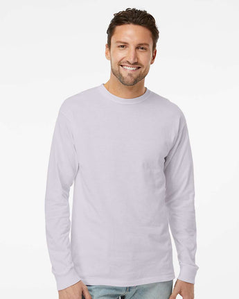 Pretreated M&O 4820 Unisex Gold Soft Touch Long Sleeve T-Shirt - Silver