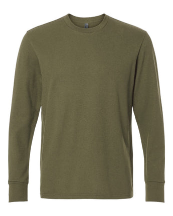 Pretreated Next Level 8211 Unisex Ideal Thermal Long Sleeve T-Shirt - Military Green