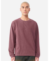 Pretreated BELLA+CANVAS 4851GD Unisex Heavyweight Garment-Dyed Long Sleeve Tee - Washed Maroon