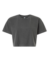 Pretreated American Apparel 1302GD Women's Garment-Dyed Heavyweight Cropped Tee - Faded Black