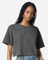Pretreated American Apparel 1302GD Women's Garment-Dyed Heavyweight Cropped Tee - Front