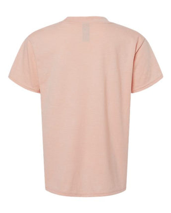 Pretreated Gildan 64000BCVC Softstyle CVC Youth T-Shirt - Dusty Rose - Back