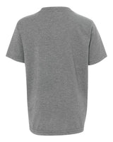 Pretreated Next Level 3312 Youth CVC Tee - Dark Heather Grey - Back