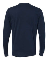 Pretreated Next Level 6411 Unisex Sueded Long Sleeve Tee - Midnight Navy - Back
