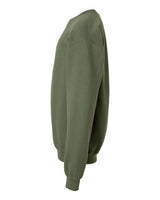 Pretreated Gildan SF000B Youth Softstyle Midweight Crewneck Sweatshirt - Military Green - Side