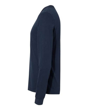 Pretreated Next Level 6411 Unisex Sueded Long Sleeve Tee - Midnight Navy - Side