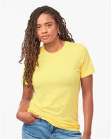 Pretreated Tultex 602CVC Unisex Combed CVC T-Shirt - Heather Yellow - On Model