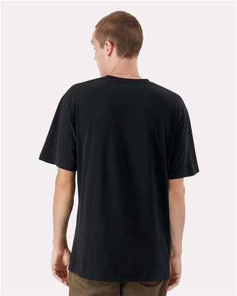 Pretreated American Apparel 5389 Unisex Sueded Tee - Sueded Black - On Model - Back