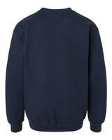 Pretreated Gildan SF000B Youth Softstyle Midweight Crewneck Sweatshirt - Navy - Back