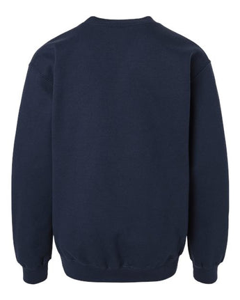 Pretreated Gildan SF000B Youth Softstyle Midweight Crewneck Sweatshirt - Navy - Back