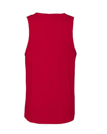 Pretreated Next Level 3633 Unisex Cotton Tank - Red - Back