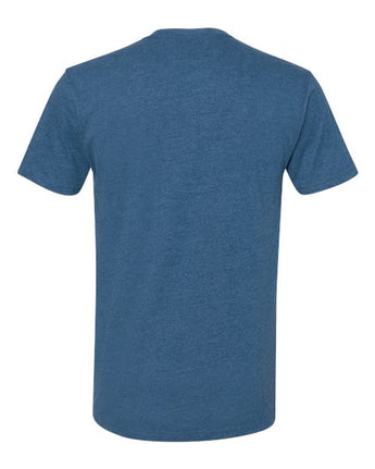 Pretreated Next Level 6410 Unisex Sueded Tee - Heather Cool Blue - Back