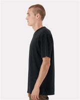 Pretreated American Apparel 5389 Unisex Sueded Tee - Sueded Black - On Model - Side