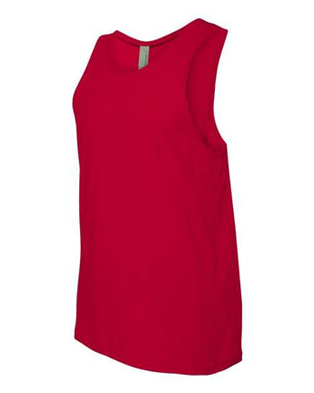 Pretreated Next Level 3633 Unisex Cotton Tank - Red - Side