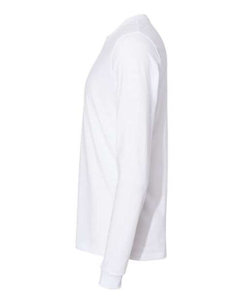 Pretreated Next Level 6411 Unisex Sueded Long Sleeve Tee - White - Side
