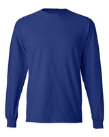 Pretreated Hanes 5186 Unisex Beefy-T Long Sleeve T-Shirt - Deep Blue