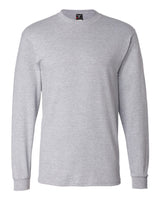 Pretreated Hanes 5186 Unisex Beefy-T Long Sleeve T-Shirt - Light Steel