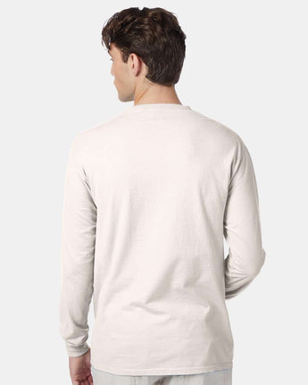 Pretreated Hanes 5186 Unisex Beefy-T Long Sleeve T-Shirt - Back