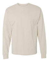 Pretreated Hanes 5186 Unisex Beefy-T Long Sleeve T-Shirt - Sand