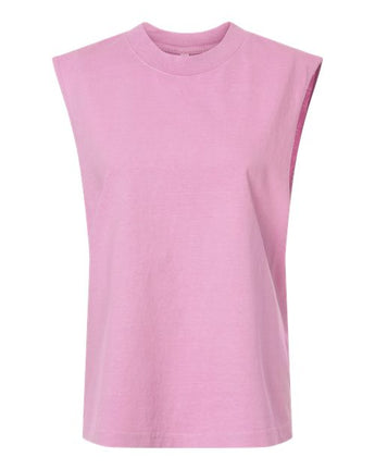 Pretreated American Apparel 207GD Unisex Heavyweight Cotton Garment-Dyed Boxy Muscle Tee - Faded Powder Pink