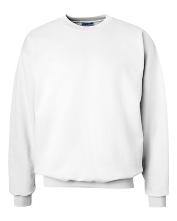 Pretreated Hanes F260 Unisex Ultimate Cotton Crewneck Sweatshirt - White