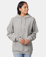 Pretreated Hanes P170 Unisex Ecosmart Hooded Sweatshirt - Female Model