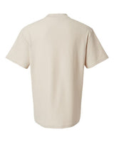 Pretreated American Apparel 1PQ Unisex Pique Mock Neck Tee - Bone - Back